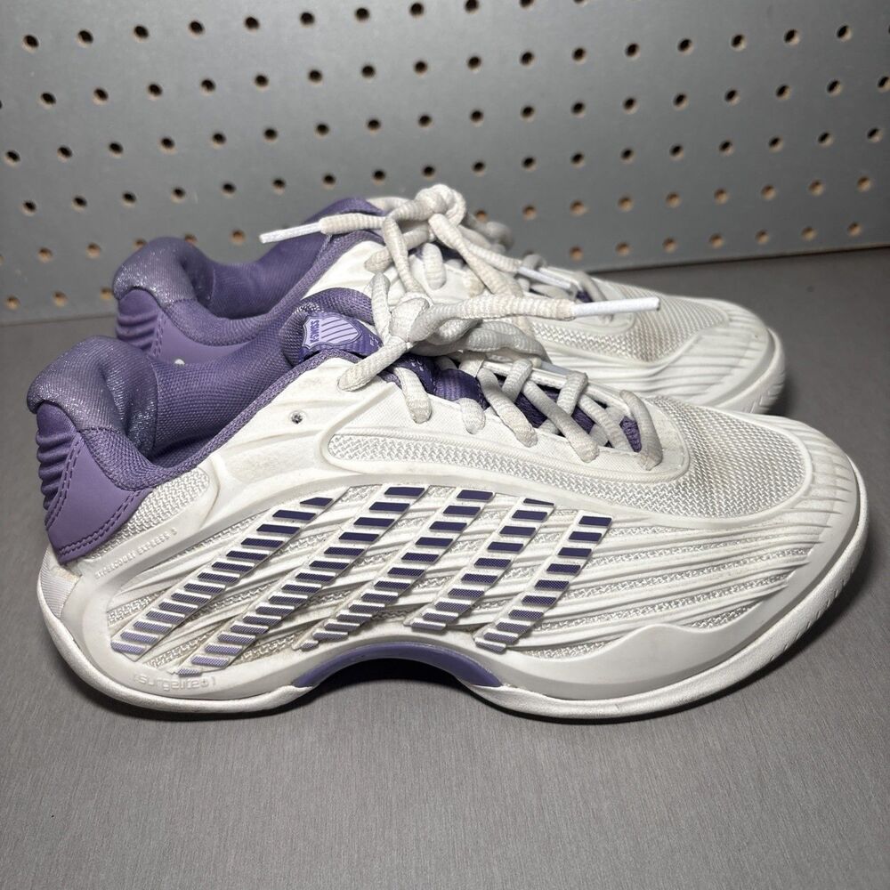 K-Swiss Hypercourt Express 3 Tennis Pickleball Shoes Womens Sz 6 White Purple